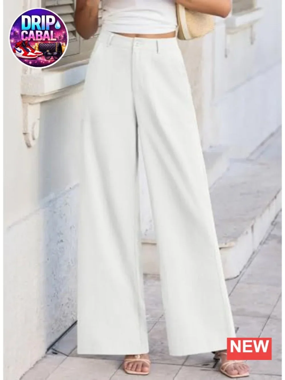 High Waist Wide Leg Palazzo Pants Women Casual Trousers